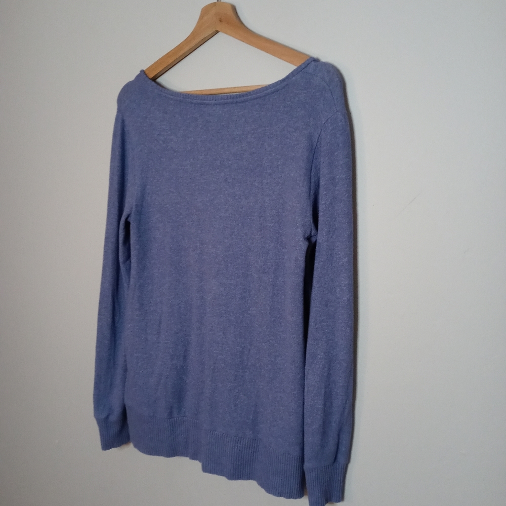 Saturday Sunday Anthropologie Fleece Sweater Cinched Side Tie Size XS - Picture 10 of 13